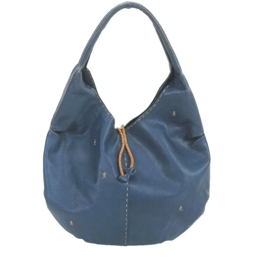 Henry Bequelin Blue Leather Shoulder Bag